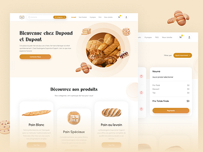 Dupond et Dupont Bakery, Where Every Bite Tells a Story bakery website ecommerce website ui ux website website design