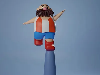 Fat Man Standing 3D Illustration 3d 3d blender 3d design graphic design illustration