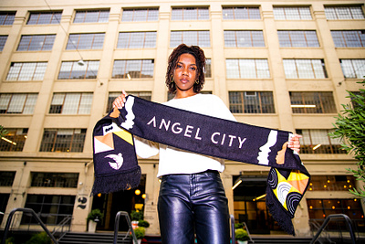 ANGEL CITY FC BLACK HISTORY AND FUTURES MONTH COLLECTION african american apparel design black history month clothing design digital art hat illustration illustrator merch merch design scarf shirt soccer sports vector