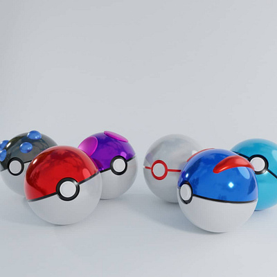 Pokemon Balls Designs 3d 3d blender 3d design design illustration
