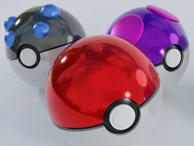 Pokemon Balls 3d 3d blender 3d design graphic design illustration