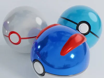3D Pokemon Balls 3d 3d blender 3d design design illustration