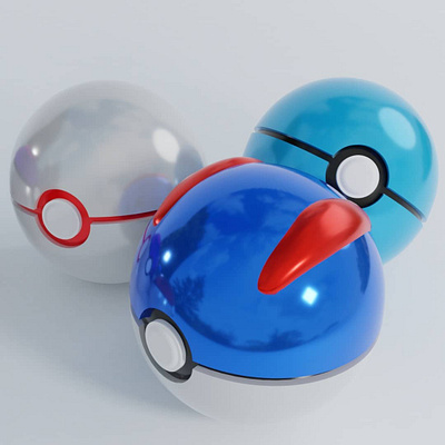 3D Pokemon Balls 3d 3d blender 3d design design illustration