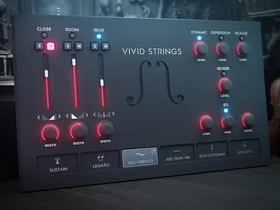 Audio For Apps - Vivid Strings 3d artwork audio gui music ui