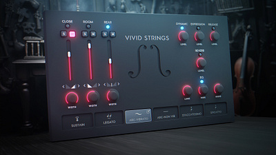 Audio For Apps - Vivid Strings 3d artwork audio gui music ui