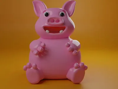 Cute piggy 3d 3d blender 3d design graphic design illustration