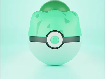Pokemon ball Balbasur 3d 3d blender 3d design illustration
