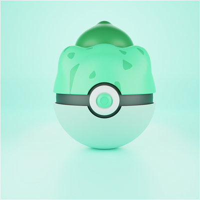 Pokemon ball Balbasur 3d 3d blender 3d design illustration