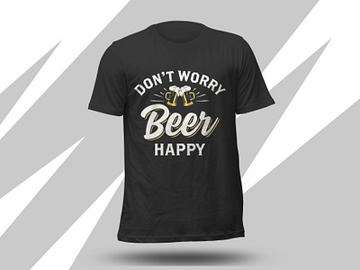 Don't worry beer happy quotes lettering