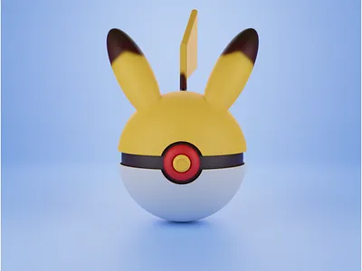 Pokemon Ball Pikachu 3d 3d blender 3d design design illustration