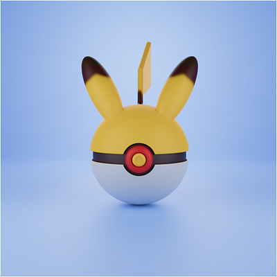 Pokemon Ball Pikachu 3d 3d blender 3d design design illustration
