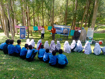 Banner/Standee, WWF, World Water Week- Schools, Gilgit Baltistan animation branding logo