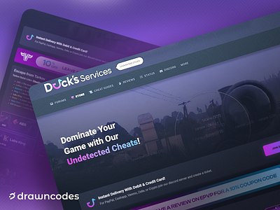 Duck's Services cheats dark template design hacks invisioncommunity ips ips4 templates theme ui uiux web design website design