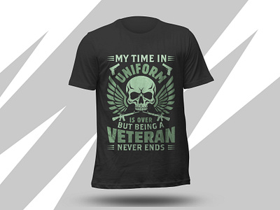 Being a veteran never ends quotes lettering