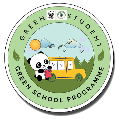 Badge Design, WWF-Pakistan, Student Programme branding graphic design logo