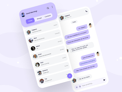 Mobile conversation chat UI ai chat ui contact ui daily ui challenge design mobile app ui ux