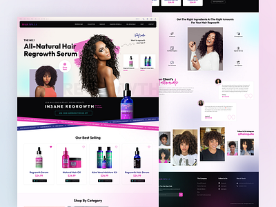 HairSpa LLA beauty branding cosmetics figma graphic design ui design uiux ux
