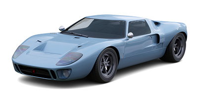 Ford GT40 3d auto blender blue car coupe cycles design ford gt40 racing render retro sport vehicle