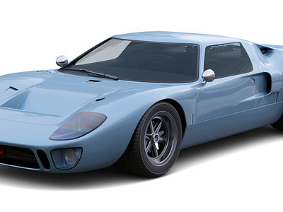Ford GT40 3d auto blender blue car coupe cycles design ford gt40 racing render retro sport vehicle