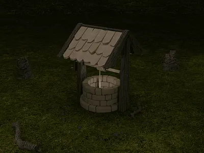 Stone Water Well 3d 3d design blender design illustration render rendering rocks water well