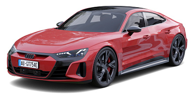 Audi e-tron GT 3d audi auto blender car coupe cycles design e tron gt red render speed sport vehicle