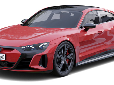 Audi e-tron GT 3d audi auto blender car coupe cycles design e tron gt red render speed sport vehicle