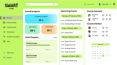 Dashboard for IT school dashboard design graphic design ui ux