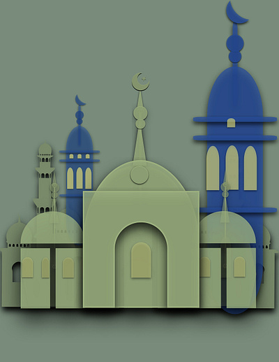 Islamic building animation graphic design