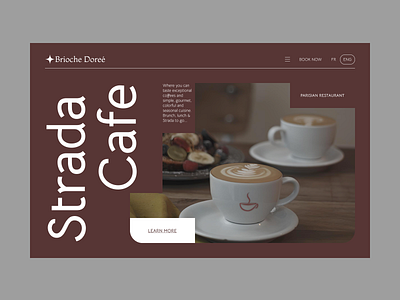 Website redesign of the Strada Сafe in Paris design ui ux web