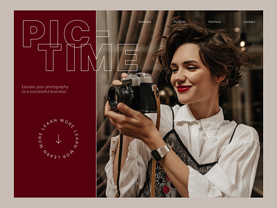 Redesign of the Pic Time photography lessons website design ui ux web