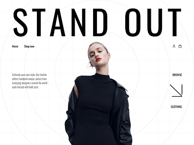 Redesign of the Stand Out clothing store website design ui ux web