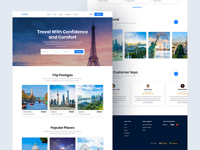 Tourice - Travel Landing Page UI Design app landing page product design tour travel ui ux web design website design