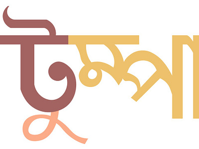 Bangla Word Typography- Tumpa bangla word typography tumpa illustration typography