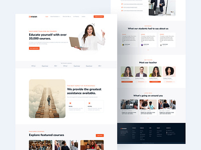 Edvision - Education Landing Page design app design courses education landing page learning product design ui ux website design