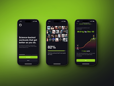 Fitbod Redesign clean dark fitness mobile application mobile design redesign ui