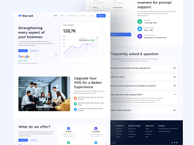 SkySaaS- Agency Landing Page UI Design agency analytics landing page saas teams ui ux web app website design