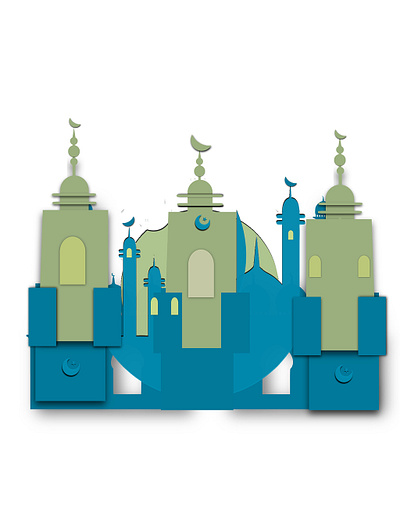 Islamic building graphic design