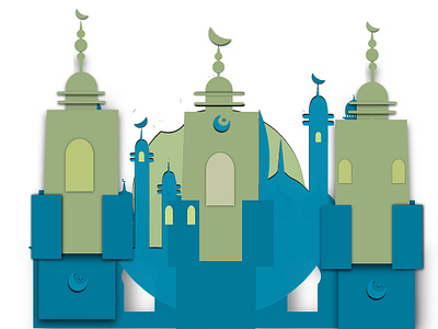 Islamic building graphic design