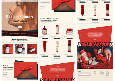 Beauty Landing Page Concept | 01 beauty branding relume relumedesignleague skincare ui