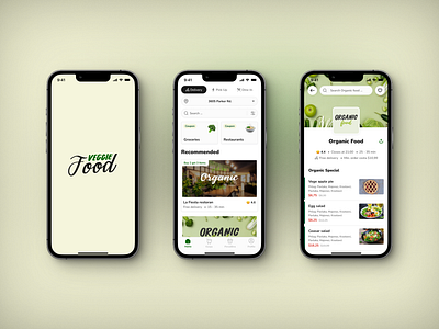 Food Delivery App clean dleivery app healthy food minimlistic mobile application mobile design ui