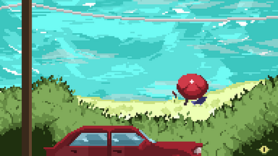 Beach Coast art beach car coast pixel pixel art