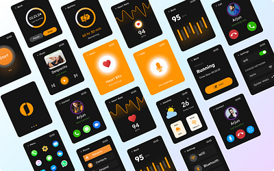 Smart Watch Ui Design app design dashboard design landing page mobile app ui ui design website design