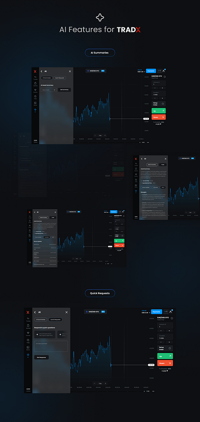 AI Features for Trading Platform graphic design interface design ui ux