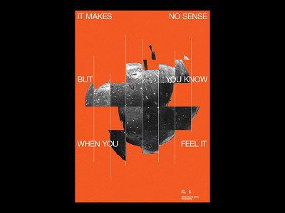 NO SENSE /458 clean design modern poster print simple type typography