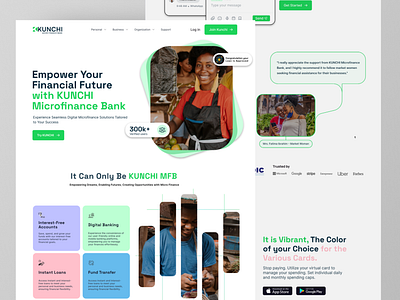 Kunchi Microfinance Bank Website appuserinterface design finance modern design ui uiux web design