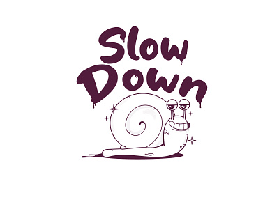 Snail Slow Down animation branding cartoon character design flat graphic design illustration illustrator logo motion graphics ui vector