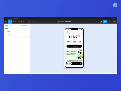 EarnIn Design System: designing the EarnIn app home screen demo animation components demo design language design language system design system design system demo design system ux device agnostic figma demo figma design system figma properties fintech multibrand multibrand design system platform agnostic product design shared content components ux of design system video