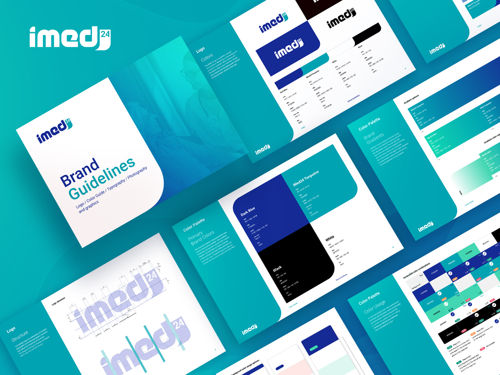 iMed24 Brand book brandbook branding design identity logo mark