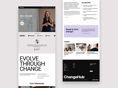 ChangeHub - Consultant/Speaker/Author Website Template author coach consultant speaker uiux web design webflow website