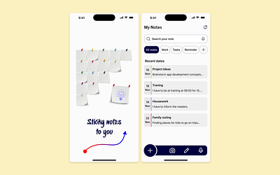 Notes Widget app design app design dailyui design ui uidesign ux